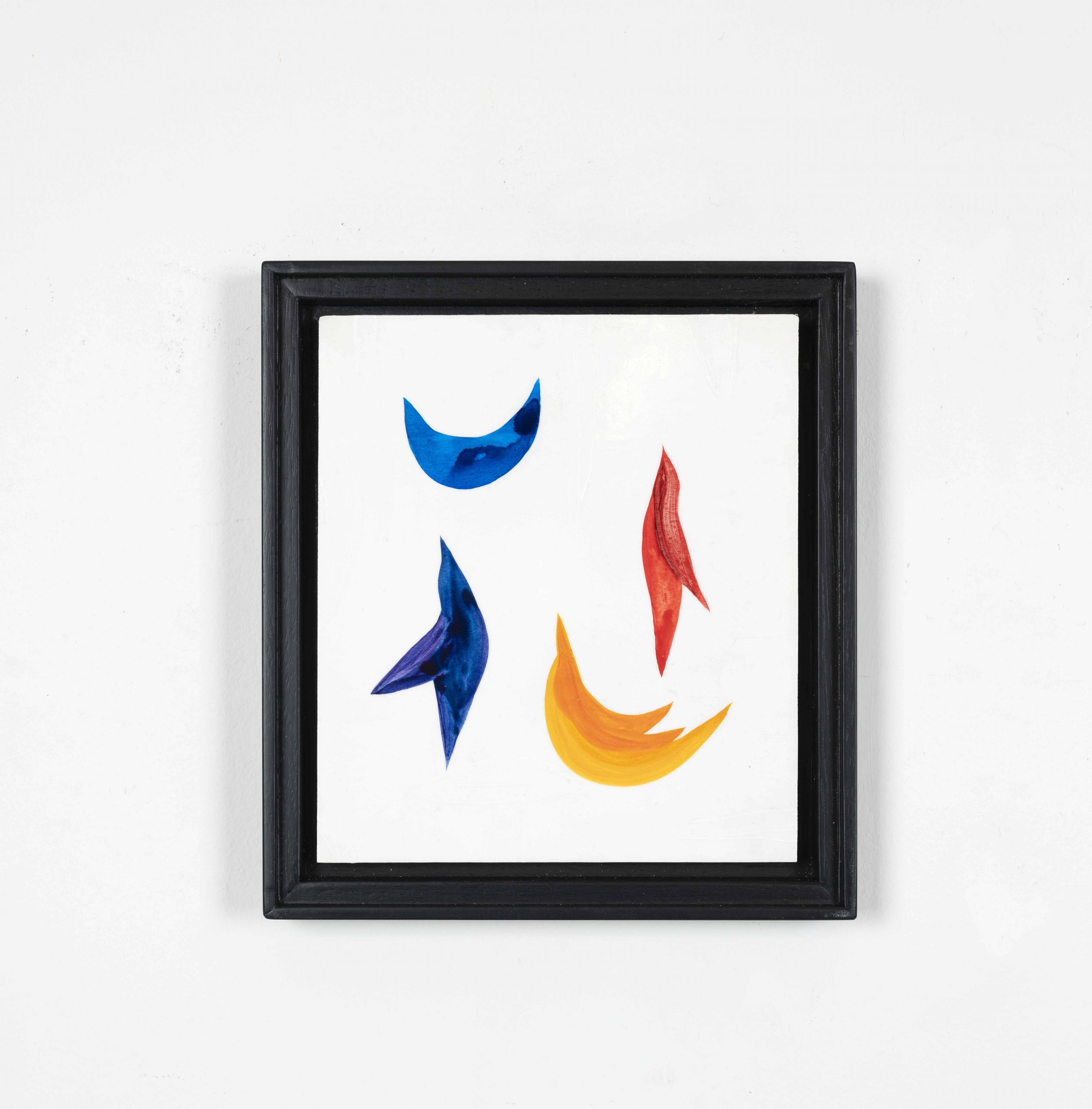 Disegno Del Quasi - Wings, 2021, acrylic on wood, resin, frame, 36x32,5 cm